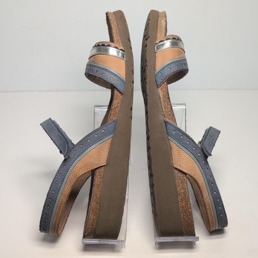 Naot Beverly Blue and Brown wedge Sandals womans size 8 EU 39 - Picture 7 of 15